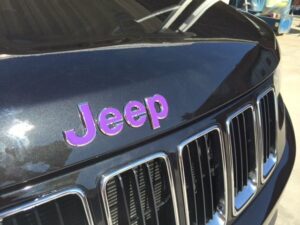 Purple painted Jeep