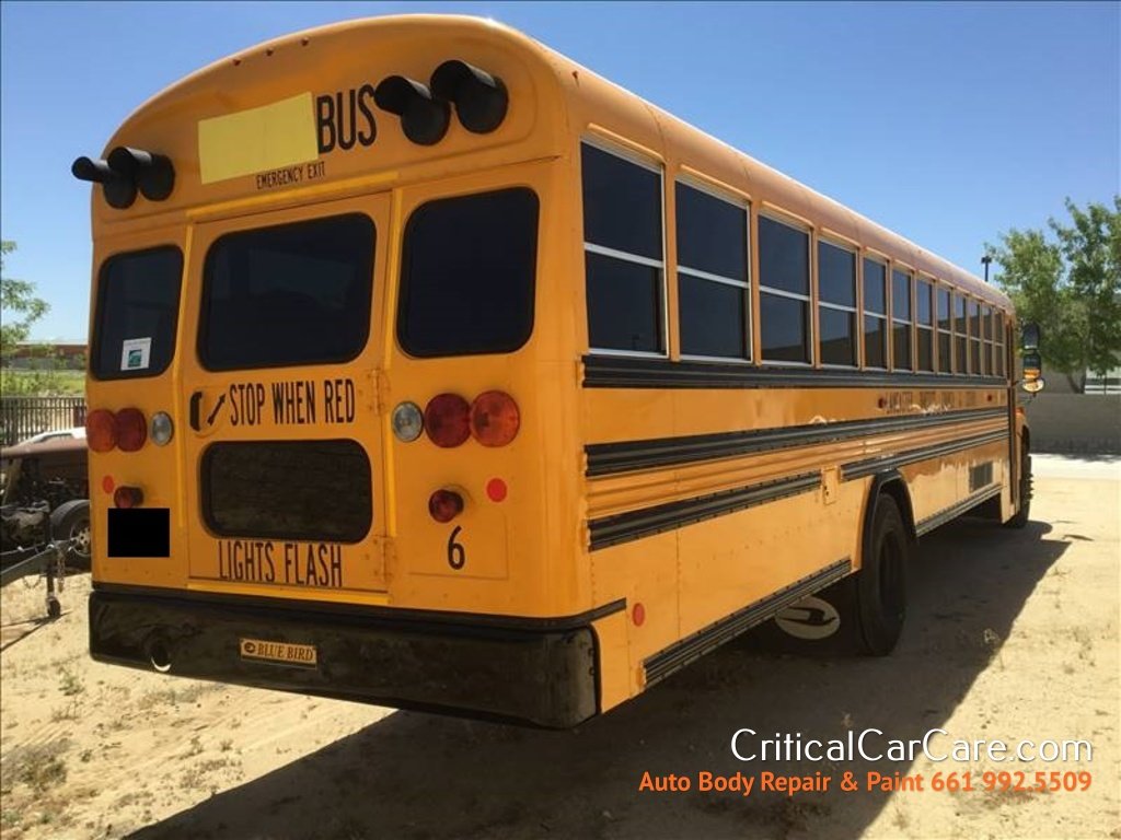 Critical Car Care auto body repair: School Bus
