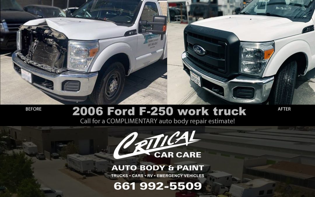 2006 Ford F-250 work truck before and after auto repair!