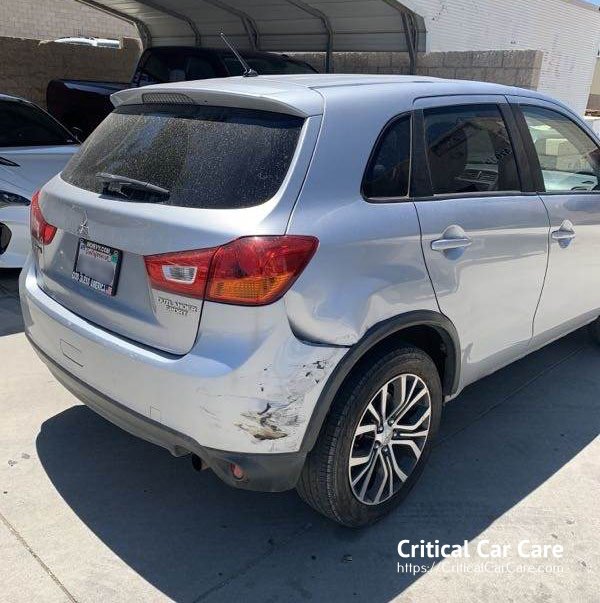 Mitsubishi Outlander – Hit and Run in a parking lot!