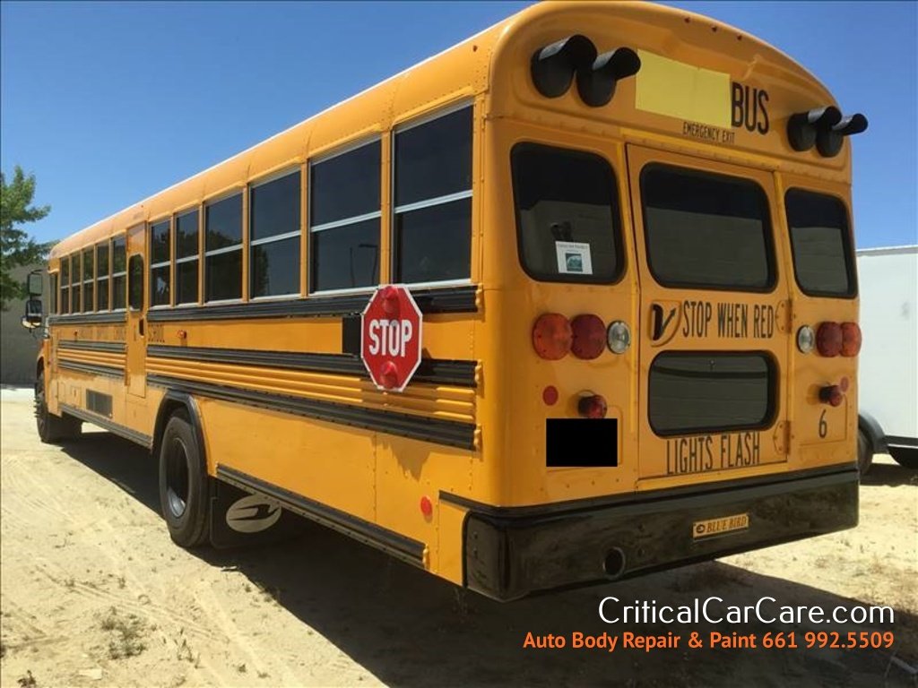 Critical Car Care auto body repair: School Bus